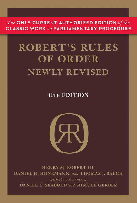 ROBERT'S RULES OF ORDER NEWLY RE