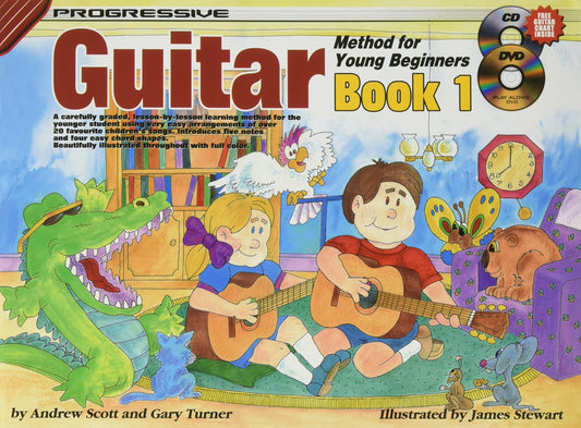 CP18322 - Progressive Guitar Method for Young Beginners Book 1 - Book/Online Audio and Video - 3121