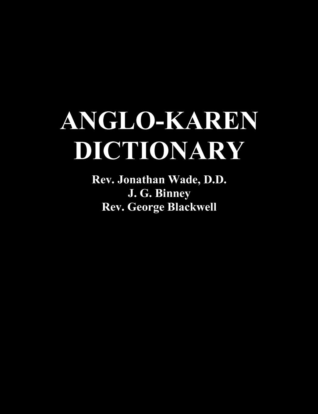 Anglo-Karen Dictionary - 1715