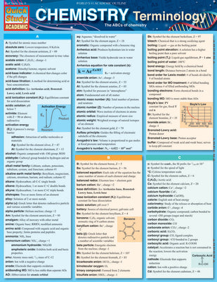 Chemistry Terminology (Quick Study Academic)