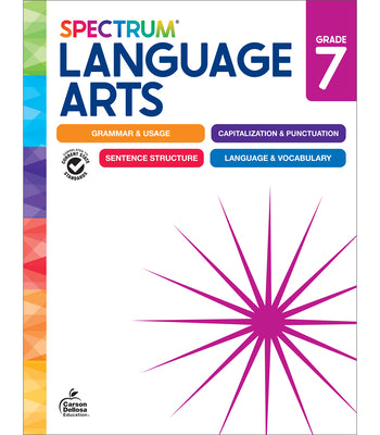 Spectrum 7th Grade Language Arts Workbook, Middle Grade Books Covering Fundamentals English Grammar, Punctuation, Sentence Structure, Vocabulary, Language Arts 7th Grade Curriculum