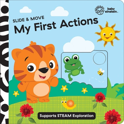 Baby Einstein - Slide & Move My First Actions - Interactive Sliding Tabs - Supports STEAM Exploration - PI Kids