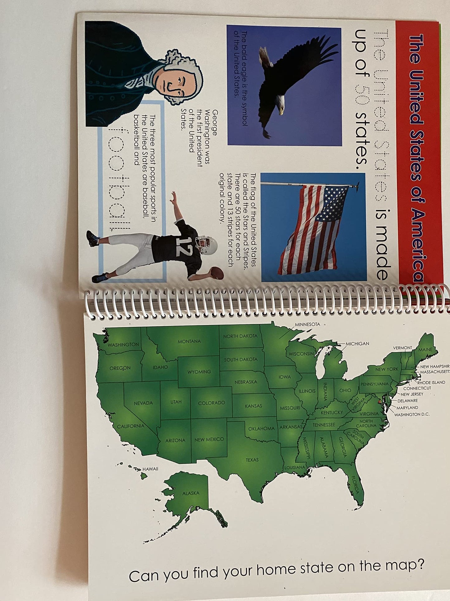 Wipe Clean United States Activity Atlas (Wipe Clean: Let's Learn Activity Books) Spiral Bound