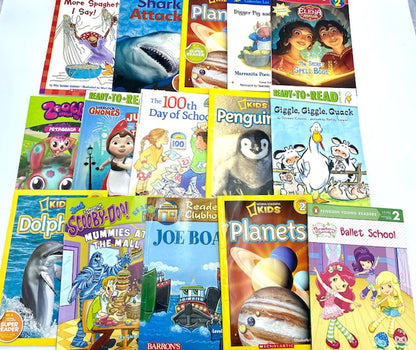 Level 2 reader lots scholastic all about reading books kids -paperback -GOOD