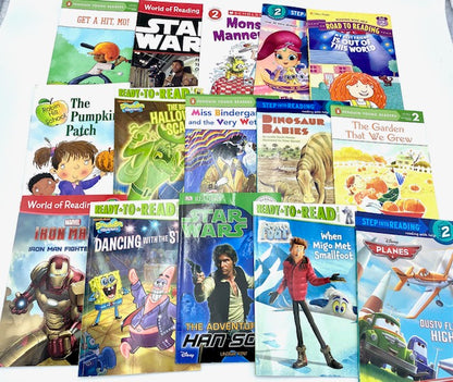 Level 2 reader lots scholastic all about reading books kids -paperback -GOOD