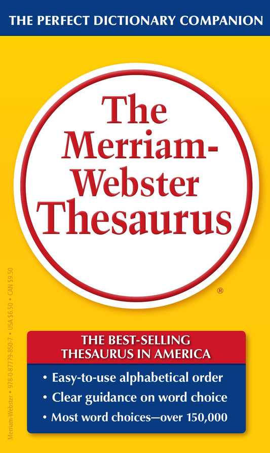 The Merriam-Webster Thesaurus, Mass-Market Paperback - 3052