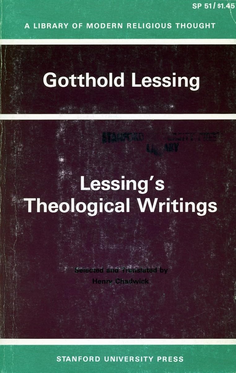 Lessingas Theological Writings: Selections in Translation (Library of Modern Religious Thought) - 3186