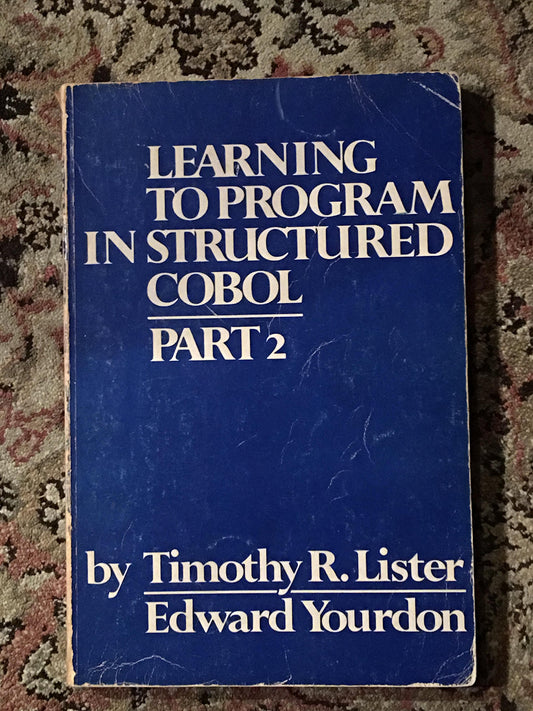 Learning to Program in Structured Cobol, Part 2 - 8658