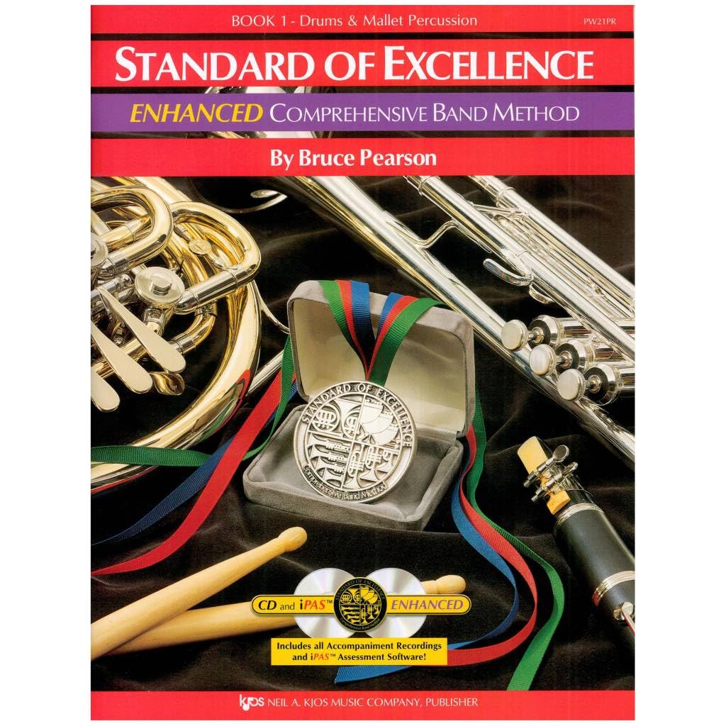 W21PR - Standard of Excellence Book 1 Drums and Mallet Percussion - Book Only (Standard of Excellence Comprehensive Band Method) - 4207