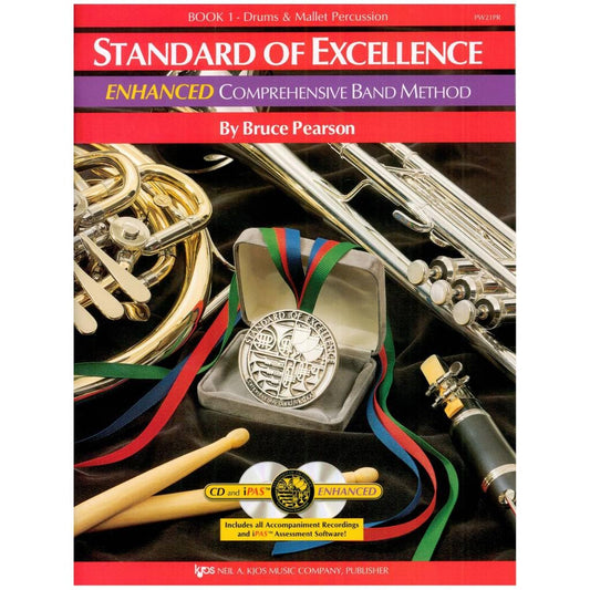 W21PR - Standard of Excellence Book 1 Drums and Mallet Percussion - Book Only (Standard of Excellence Comprehensive Band Method) - 4207