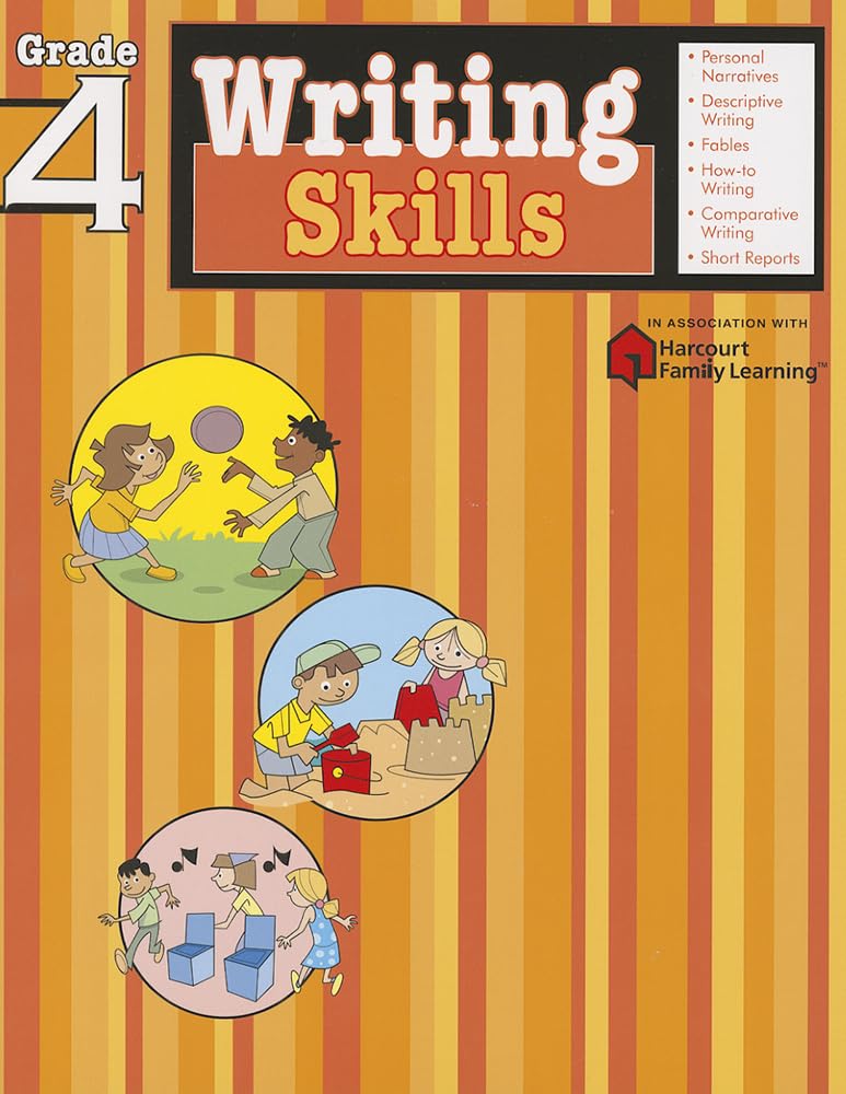 Writing Skills: Grade 4 (Flash Kids Harcourt Family Learning) - 6899