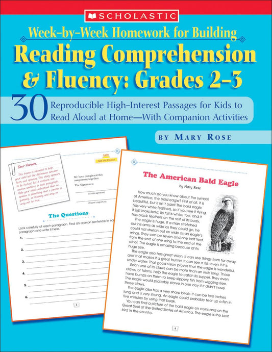 Week-by-Week Homework for Building Reading Comprehension & Fluency: Grades 2–3: 30 Reproducible High-Interest Passages for Kids to Read Aloud at Home―With Companion Activities