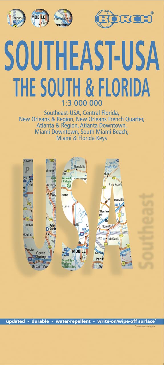 Southeast: The South & Florida Road Map (USA 6) (English Edition) - 2243